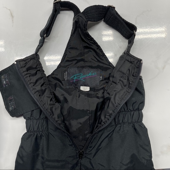 Vintage‎ 90s Raeurkrs Little Kids Black Adjustable Bib Snow Pants - Picture 5 of 8